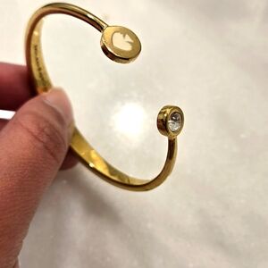 Kate Spade Gold Open Cuff Bracelet with Crystal Accents